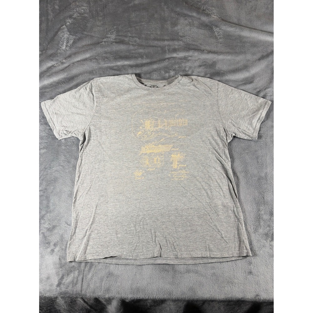 Gildan Softstyle Mens Large Gray Fender Stratocaster Patent Graphic T-Shirt